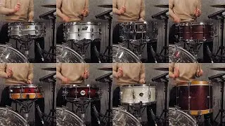 8 Snare Demo (Ludwig, DW, C&C) // Simon Treasure