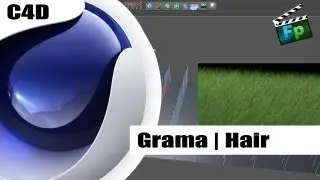 Como usar o Hair para fazer efeito grama - Tutorial cinema 4D portugues - F.P