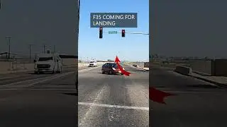 LOW FLY OVER THE ROAD COMING FOR LANDING #f35lighting #military planes #shorts