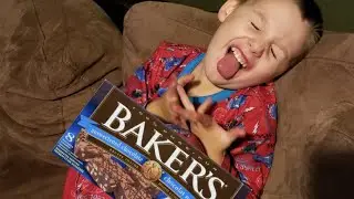 Kid tries unsweetened bakers chocolate. (funny). must see!!!
