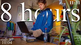 LIVE | 8-HOUR study with me 📚⛈️ rain sounds & pomodoro timer 60 & 10