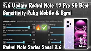 3.6 Update Redmi Note 12 Pro 5G Best Sensitivity Pubg Mobile & Bgmi | Redmi Note Series Sensi 3.6