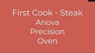Anova Precision Oven - First Cook - Steak
