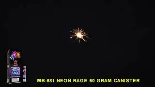 NEON RAGE - MEGABANGER FIREWORKS - 60 GRAM CANISTER - MB-581