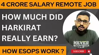 Reality of In Hand Salary in 4 Crore CTC in Remote Software Job | चार करोड़ की नौकरी @harkirat1💰 🔥