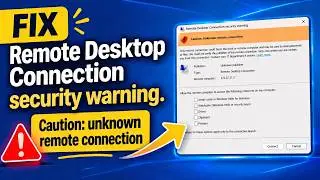 How to fix RDP link - Remote Desktop Connection security warning. Caution: unknown remote connection
