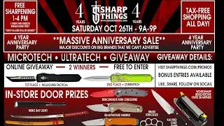 Sharp Things 4 Year Anniversary Party is October 26th! Crazy deals, giveaways and more - Part 1