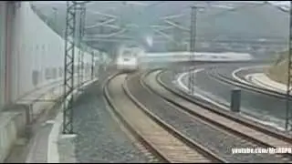 Shocking Footage of the Spanish train - Widescreen HQ Video - Super Slow Motion