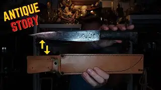 Interesting Antique Knife or Dagger with Engraved Blade - Apolo