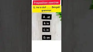 Preposition exercise 