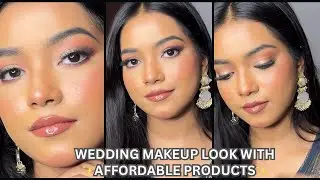 ✨Wedding guest makeup look using only           AFFORDABLE PRODUCTS |AT HOME #shorts  #trending #fyp