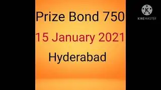 RS. 750 Prize Bond Draw, Draw # 85, 15 January 2021 - Hyderabad