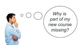 WCLN - How to check and fix your new course