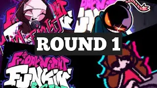 Friday Night Funkin' Mods: Round 1 (Mid Fight Masses, FNF but bad, etc)