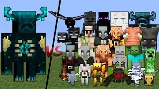 Warden vs Every mob in Minecraft (Bedrock Edition) Minecraft Mob Battle