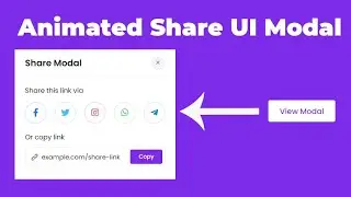 Animated Share UI Modal | CSS Styles | Programmer Guru
