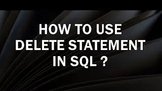 How to use Delete Statement in SQL with where claue
