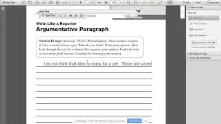 Write text on a PDF