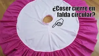 Falda circular una capa con cierre cremallera y pretina