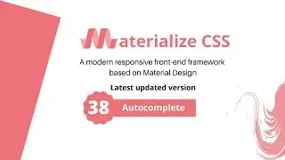 Materialize css auto complete- #38 AutoComplete
