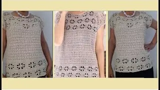 BLUSA ALEXANDRA, TODAS LAS TALLAS, PASO A PASO P-2