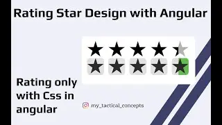 Rating Star with progress Style with angular , Only CSS . no icons only css styles.