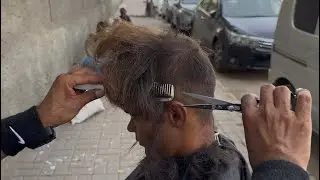 ASMR BARBER 💈 Homeless Long To Short Haircut TRANSFORMATION