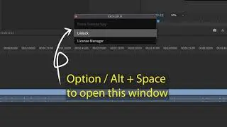 How to add Excalibur license key into Premiere Pro (MacOS)
