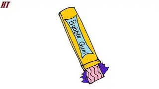 How to Draw Bubble Gum Easy