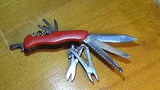 Доводка китайского- швейцарского многофункционального ножа.