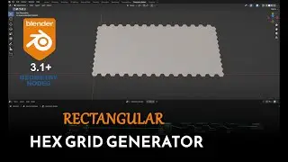 Rectangular Hexagonal Grid generator with Geometry Nodes in Blender 3.1+