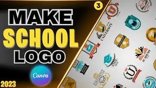 How to make School logo design in canva | logo design tutorial| canva tutorial | 2B Tech