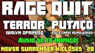 Tibia War Garnera - TERROR HUMILHANDO CHRIS E EDU,  E DEPOIS DANDO RAGE QUIT AO VIVO NO TS #28