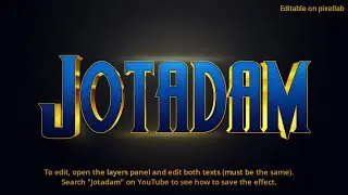 👉 3D Blue golden Text EFFECT On pixellab |Pixellab tips and trick |Smartphone design |