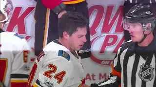 Bench brawl erupts between Calgary Flames and Detroit Red Wings