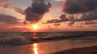 Fall Asleep with Powerful Waves at Beach Waves And Sunset - Ocean Sounds for Deep Sleeping  Sunset
