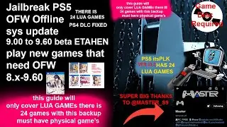 how to jailbreak ps5 offline + update to 9.x to 9.60 Via LUA Etahen BETA Kstuff VER v23.2