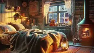 Уютная деревенская спальня с потрескивающим камином на всю ночь
