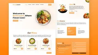 Build a Responsive Food Restaurant Website using HTML CSS JavaScript | Step by Step Tutorial