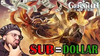 I spent a dollar on primogems every time I got a new subscriber AND... | Genshin Impact