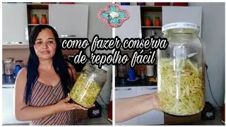 Como fazer conserva de repolho fácil