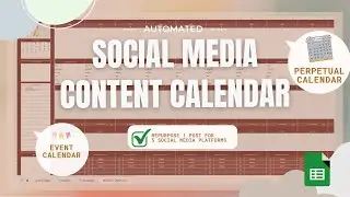 🗓 2023-2024 Social Media Content Planner Google Sheets Template + Holiday Calendar + Event Tracker