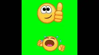 emoticon green screen, no sound