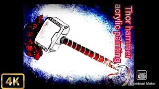 Satisfying Thor Hammer Acrylic Painting #art #avengers #thor #acrylic #shorts #short #levelhai #psl