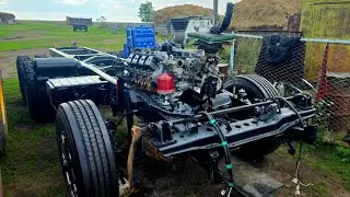 Assembling a Kamaz from the frame. New compressor, new power steering pump, new towbar. Getting r...