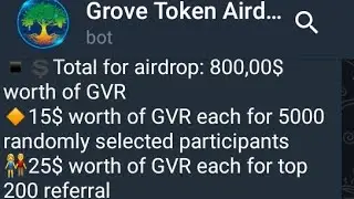 AIRDROP TELEGRAM GROVE