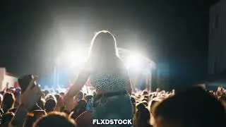 Girl on Shoulders at Festival - Stock Footage
