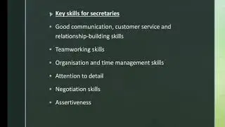 Human resources management and secretary skills part 6