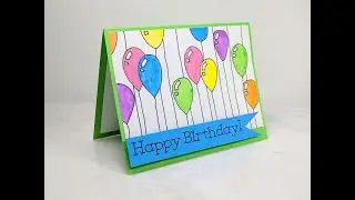 Watercolor Balloons | Easy Watercolor Birthday Card