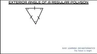 Exterior angles of a regular polygon